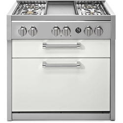 Plita profesionala cu spatii depozitare Steel Genesi G9C, 90x65 cm, 6 arzatoare, 2 sertare, aprindere electronica, negru