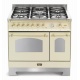 Aragaz Lofra RBI66MFT/CI, 60x60 cm, gaz, 4 arzatoare, grill, aprindere electronica, timer, crem