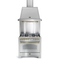 Aragaz Lofra RBI66MFT/CI, 60x60 cm, gaz, 4 arzatoare, grill, aprindere electronica, timer, crem