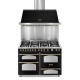 Set Aragaz Lofra Dolcevita RNM126SMFET, 120x60cm, gaz, 7 arzatoare, 3 cuptoare+Splash Back 120+Hota Dolcevita120, negru mat