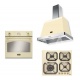 Aragaz Lofra RBI66MFT/CI, 60x60 cm, gaz, 4 arzatoare, grill, aprindere electronica, timer, crem