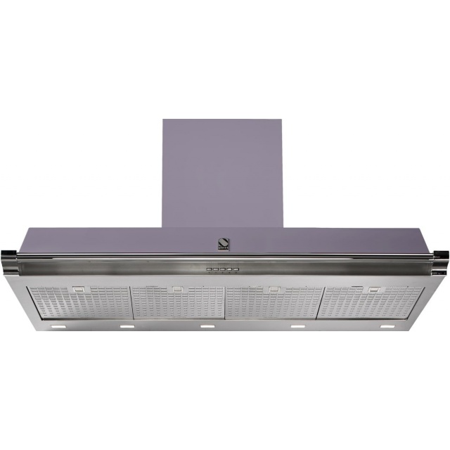 Hota decorativa STEEL Ascot 120, 120 cm, 1 motor, 4 viteze, 900 m3/h, panou control soft touch, inox / mov