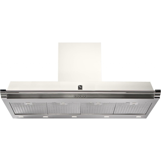 Hota decorativa STEEL Ascot 120, 120 cm, 1 motor, 4 viteze, 900 m3/h, panou control soft touch, inox / crem inchis