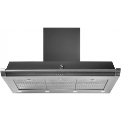 Hota decorativa STEEL Ascot 100, 100 cm, 1 motor, 4 viteze, 900 m3/h, panou control soft touch, inox / negru antracit