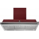Hota decorativa STEEL Ascot 90, 90 cm, 1 motor, 4 viteze, 900 m3/h, panou control soft touch, inox / visiniu