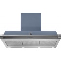 Hota decorativa STEEL Ascot 90, 90 cm, 1 motor, 4 viteze, 900 m3/h, panou control soft touch, inox / albastru