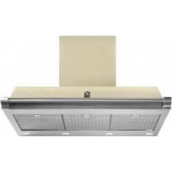 Hota decorativa STEEL Ascot 90, 90 cm, 1 motor, 4 viteze, 900 m3/h, panou control soft touch, inox / crem