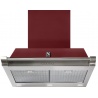 Hota decorativa STEEL Ascot 70, 70 cm, 1 motor, 4 viteze, 900 m3/h, panou control soft touch, visiniu
