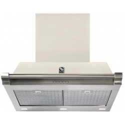 Hota decorativa STEEL Ascot 70, 70 cm, 1 motor, 4 viteze, 900 m3/h, panou control soft touch, crem inchis