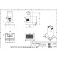 Hota decorativa STEEL Ascot 70, 70 cm, 1 motor, 4 viteze, 900 m3/h, panou control soft touch, gri nisip