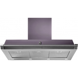 Hota decorativa STEEL Oxford 100, 100 cm, 1 motor, 4 viteze, 900 m3/h, panou control soft touch, inox / mov