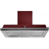 Hota decorativa STEEL Oxford 100, 100 cm, 1 motor, 4 viteze, 900 m3/h, panou control soft touch, inox / visiniu