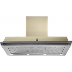 Hota decorativa STEEL Oxford 100, 100 cm, 1 motor, 4 viteze, 900 m3/h, panou control soft touch, inox / crem