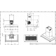 Hota decorativa STEEL Oxford 100, 100 cm, 1 motor, 4 viteze, 900 m3/h, panou control soft touch, inox / crem