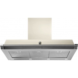 Hota decorativa STEEL Oxford 100, 100 cm, 1 motor, 4 viteze, 900 m3/h, panou control soft touch, inox / crem inchis