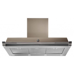 Hota decorativa STEEL Oxford 100, 100 cm, 1 motor, 4 viteze, 900 m3/h, panou control soft touch, inox / gri nisip