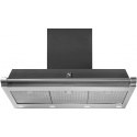 Hota decorativa STEEL Oxford 90, 90 cm, 1 motor, 4 viteze, 900 m3/h, panou control soft touch, inox / negru mat