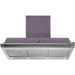 Hota decorativa STEEL Oxford 90, 90 cm, 1 motor, 4 viteze, 900 m3/h, panou control soft touch, inox / mov