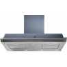 Hota decorativa STEEL Oxford 90, 90 cm, 1 motor, 4 viteze, 900 m3/h, panou control soft touch, inox / visiniu