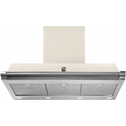 Hota decorativa STEEL Oxford 90, 90 cm, 1 motor, 4 viteze, 900 m3/h, panou control soft touch, inox / crem inchis