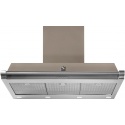Hota decorativa STEEL Oxford 90, 90 cm, 1 motor, 4 viteze, 900 m3/h, panou control soft touch, inox / gri nisip