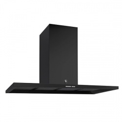 Hota decorativa STEEL Enfansi 90, 90 cm, 1 motor, 4 viteze, 900 m3/h, panou control soft touch, negru