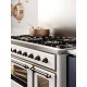Aragaz ILVE Majestic M12N, 120x70cm, 8 arzatoare, cuptor dublu, aprindere electronica, siguranta Stop- Gaz, alb