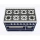 Aragaz ILVE Majestic M12N, 120x70cm, 8 arzatoare, cuptor dublu, aprindere electronica, siguranta Stop- Gaz, albastru