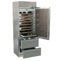 Vitrina frigorifica vinuri, Fhiaba X-Pro70 XG7490HWT3, clasa A+, 267 l, inox