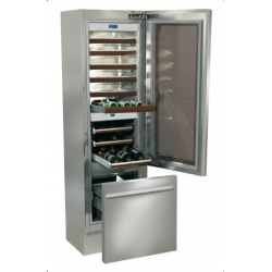 Vitrina frigorifica incorporabila vinuri, Fhiaba Classic70 KG5991TWT3, 3 zone temperatura, clasa A+, 218 l, inox