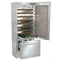 Vitrina frigorifica incorporabila vinuri, Fhiaba Classic70 KG7490TWT3, 2 zone temperatura, clasa A+, 267 l, inox