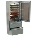 Vitrina frigorifica incorporabila vinuri, Fhiaba Classic60 KI7490HWT3, 2 zone temperatura, clasa A+, 170 l, inox