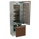 Vitrina frigorifica incorporabila vinuri, Fhiaba Integrated 60 I5990TWT3, 2 zone temperatura, clasa A+, 121 l, inox