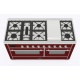 Aragaz ILVE Majestic M15N, 150x70cm,7 arzatoare+placa Fry Top, cuptor dublu,aprindere electronica,siguranta Stop Gaz, rosu