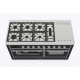 Aragaz ILVE Majestic M15N,150x70cm,7 arzatoare + Coupe de Feu, cuptor dublu, aprindere electronica, siguranta Stop Gaz,negru mat