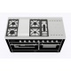 Aragaz Lofra RBI66MFT/CI, 60x60 cm, gaz, 4 arzatoare, grill, aprindere electronica, timer, crem