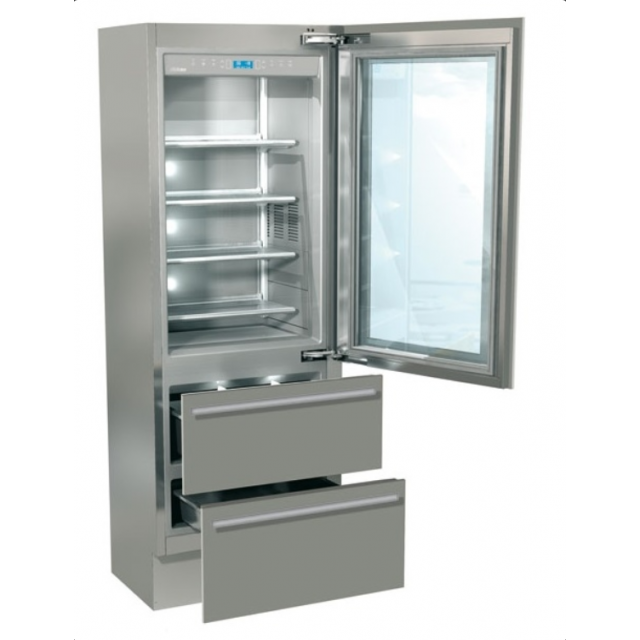 Combina frigorifica Fhiaba KG7490HGT3 Classic70, usa din sticla, 2 zone temperatura, clasa A++, 370 l, inox