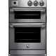 Cuptor dublu electric incorporabil STEEL ASCOT,60x90cm,104l,9+4 functii de gatire,grill,convectie,rotisor,cuptor pizza, inox
