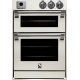 Cuptor dublu electric incorporabil STEEL ASCOT,60x90cm,104l,9+4 functii de gatire,grill,convectie,rotisor,cuptor pizza, alb
