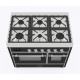 Aragaz ILVE Majestic MD10N, 100x70cm, 6 arzatoare, cuptor dublu, aprindere electronica, siguranta gaz, antracit