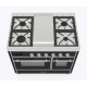 Aragaz ILVE Majestic MD10N, 100x70cm, 4 arzatoare+ Fry Top, cuptor dublu, aprindere electronica, siguranta gaz, antracit