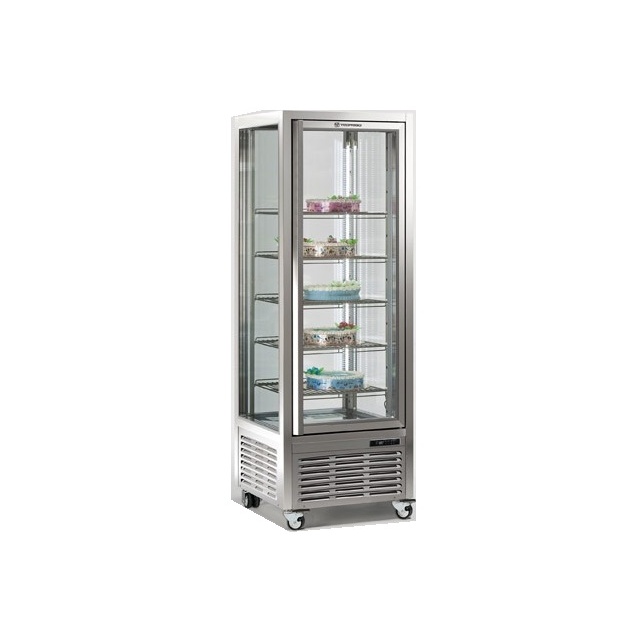 Vitrina frigorifica de cofetarie Tecfrigo DIVA 450 G, capacitate 450 l, 1 zona temperatura +4°/+10°C, argintiu