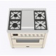 Aragaz Lofra RBI66MFT/CI, 60x60 cm, gaz, 4 arzatoare, grill, aprindere electronica, timer, crem