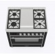 Aragaz ILVE Majestic M09N, 90x70cm, 4 arzatoare +Fry Top , cuptor electric, aprindere electronica, sigurante Stop-Gaz, antracit