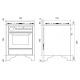 Aragaz ILVE Majestic M07N, 70x70cm, 4 arzatoare, cuptor electric, aprindere electronica, siguranta Stop-Gaz, alb antic