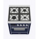 Aragaz ILVE Majestic M07N, 70x70cm, 4 arzatoare, cuptor electric, aprindere electronica, siguranta Stop-Gaz, albastru