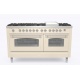 Aragaz Lofra RBI66MFT/CI, 60x60 cm, gaz, 4 arzatoare, grill, aprindere electronica, timer, crem