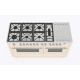 Aragaz Lofra RBI66MFT/CI, 60x60 cm, gaz, 4 arzatoare, grill, aprindere electronica, timer, crem