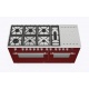 Aragaz ILVE Nostalgie P15N, 150x70cm, 7 arzatoare + Coupe de Feu, cuptor dublu, aprindere electronica, siguranta stop gaz, rosu