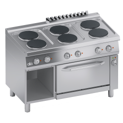 Masina de gatit electric , Ata Italia C2ECU15FF, seria 700 cu 6 plite ,cuptor electric ventilat si suport inchis